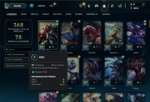 Ouro 4 com 115 Champs e 130 Skins + 2 Ultimates ( JG / MID ) - League of Legends LOL