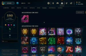 Conta lol - 372 skins - 590 icones - Todos campeões - League of Legends