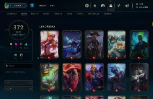 Conta lol - 372 skins - 590 icones - Todos campeões - League of Legends