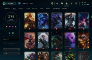Conta lol - 372 skins - 590 icones - Todos campeões - League of Legends
