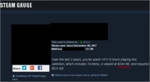 Conta da Steam avaliada em 250 dólares por 370 reais!!!