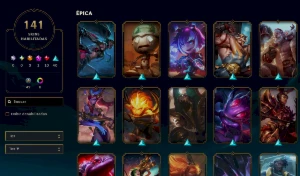 Conta ouro 3- 141 SKINS - League of Legends LOL