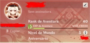 📚CONTA GENSHIN IMPACT 3 PERSONAGENS 5 AR 40✨, 12 ARMAS 4✨.