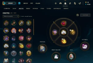 Conta lol, LVL 220, 78 SKINS, 64 EMOTES, 131 Campeões - League of Legends