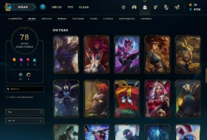 Conta lol, LVL 220, 78 SKINS, 64 EMOTES, 131 Campeões - League of Legends