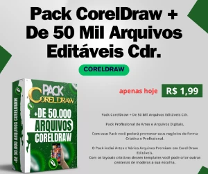 Pack Corel Arquivos Editáveis Atualizado +50.000 Artes - Outros