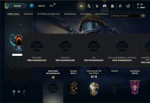 Conta Unranked com 150 Champs e 93 Skins + 7 Vitoriosas - League of Legends LOL