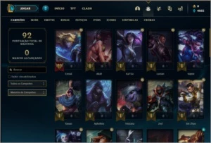 Conta diamante 4 sem email verificado com 11 skins, 42 champ - League of Legends LOL