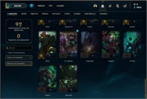 Conta diamante 4 sem email verificado com 11 skins, 42 champ - League of Legends LOL