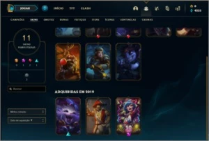 Conta diamante 4 sem email verificado com 11 skins, 42 champ - League of Legends LOL