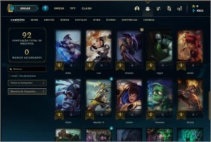 Conta diamante 4 sem email verificado com 11 skins, 42 champ - League of Legends LOL