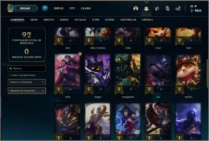 Conta diamante 4 sem email verificado com 11 skins, 42 champ - League of Legends LOL