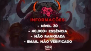 CONTA UNRANKED LEVEL 30 - 50K ESSÊNCIA - League of Legends LOL