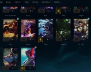 conta  platina 4 57% winrate ganhando 18 pdl - League of Legends LOL