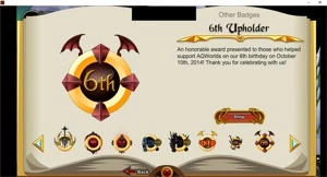 Adventure Quest World Conta de 2013 + 6Upholder AQW