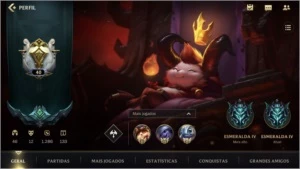 MAIN MID: ESMERALDA IV + 12 SKINS + PASSE WILD + 46 CAMPEÕES - League of Legends: Wild Rift LOL WR