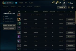 Conta bronze 1 com 1 Skin e 23 Champs - League of Legends LOL