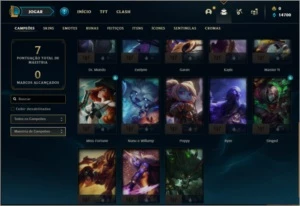 Conta bronze 1 com 1 Skin e 23 Champs - League of Legends LOL