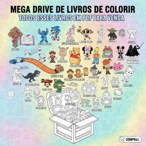 Mega Drive De Livros De Colorir + 90 Livros - eBooks
