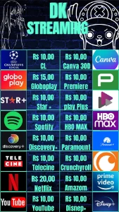 DkStreaming escolha a sua tela - Assinaturas e Premium