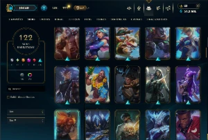 Conta ouro 4 com TODOS os Champs e 122 Skins ( ADC / SUP ) - League of Legends LOL