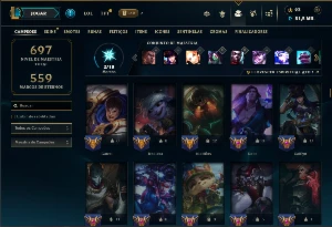 Conta ouro 4 com TODOS os Champs e 122 Skins ( ADC / SUP ) - League of Legends LOL