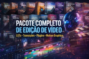 Pack Completo de Edição de Vídeo LUTs • Transições • Plugins