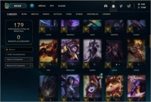Conta ouro 4 com 26 skins e 69 champs ( MAIN ADC ) - League of Legends LOL