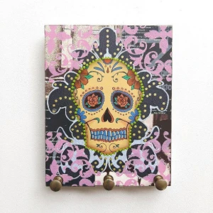 Porta Chave Caveira Estampada 3 - Artesanato e Personalizados