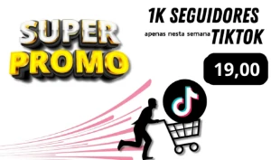 Oferta termina às 20 h de hoje. 1k seg. TIKTOK 19,00 -corra! - Redes Sociais