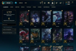 Platina 3 com 95 Champs e 38 Skins + 1000 RP - League of Legends LOL