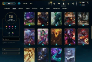 Platina 3 com 95 Champs e 38 Skins + 1000 RP - League of Legends LOL