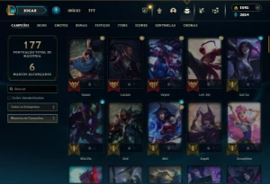Platina 3 com 95 Champs e 38 Skins + 1000 RP - League of Legends LOL
