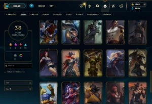 Platina 3 com 95 Champs e 38 Skins + 1000 RP - League of Legends LOL