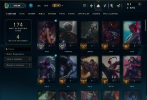 Esmeralda 4 com 75 Champs e 6 Skins - League of Legends LOL