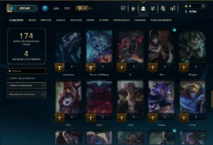 Esmeralda 4 com 75 Champs e 6 Skins - League of Legends LOL