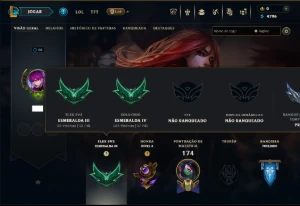 Esmeralda 4 com 75 Champs e 6 Skins - League of Legends LOL