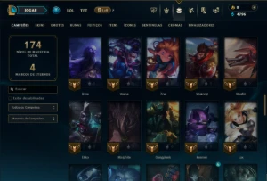 Esmeralda 4 com 75 Champs e 6 Skins - League of Legends LOL