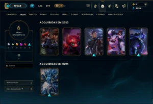 Esmeralda 4 com 75 Champs e 6 Skins - League of Legends LOL