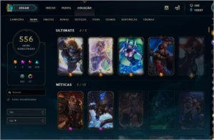 Conta LOL FULL CHAMP 558 Skins - League of Legends