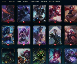 League of Legends 678 skins, 3 skins limitadas 1 Transcedida LOL