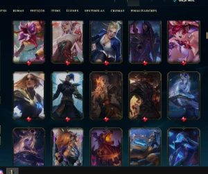 League of Legends 678 skins, 3 skins limitadas 1 Transcedida LOL