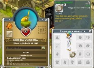Mascote nível 50 + Traje de Pônei - Wakfu