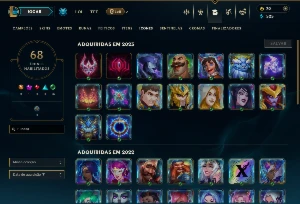 Unranked com 35 Champs e 6 Skins - League of Legends LOL