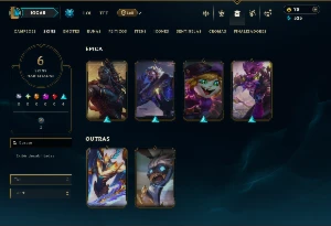 Unranked com 35 Champs e 6 Skins - League of Legends LOL