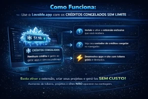 Lovable Extensão Teste 7 DIAS Tokens Congelados - Inteligência Artificial