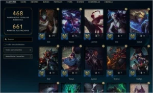VENDO CONTA LOL COM 298 SKINS E RECOMPENSAS DESDE A SEASON 3 - League of Legends