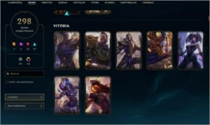 VENDO CONTA LOL COM 298 SKINS E RECOMPENSAS DESDE A SEASON 3 - League of Legends