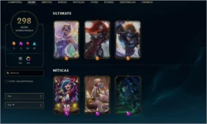 VENDO CONTA LOL COM 298 SKINS E RECOMPENSAS DESDE A SEASON 3 - League of Legends