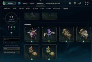 CONTA LOL QUASE  FALTANDO 14 CAMPEÕES GOLD 1 58 SKINS - League of Legends